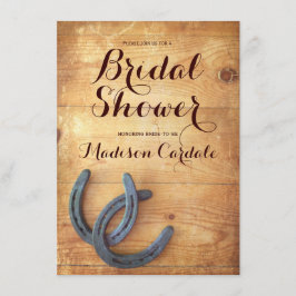 Rustikale Doppel-Hufeisen Einladungen Bridal Dusch