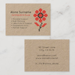 Rustikale Doula Services Business Card Visitenkarte