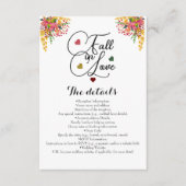 Rustikale Drehbuch Herbstflorale Herbst in Liebe H Begleitkarte (Vorderseite)