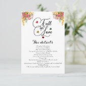 Rustikale Drehbuch Herbstflorale Herbst in Liebe H Begleitkarte (Stehend Vorderseite)