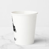 Rustikale Drei-schwarze LKW Vintages LKW-Design Pappbecher (Links)