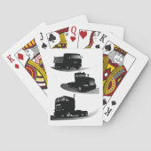 Rustikale Drei-schwarze LKW Vintages LKW-Design Spielkarten (Rückseite)