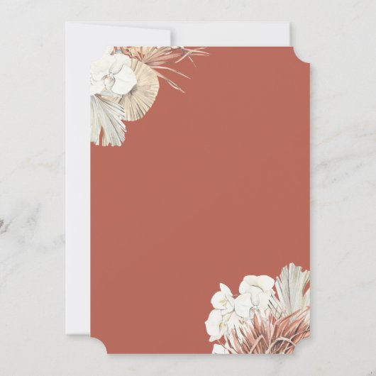 Rustikale Dschungelfolienbildung Einladung (Rückseite)