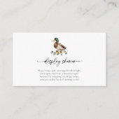 Rustikale Duck Babydusche Begleitkarte (Vorderseite)