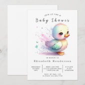 Rustikale Duckbabwdusche Einladung (Vorne/Hinten)