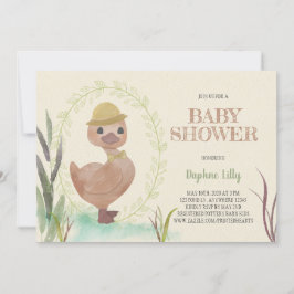 Rustikale Duckling Boy Babydusche Einladung