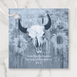 Rustikale duftende Blütenblumen Bull Skull Geschenkanhänger