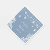 Rustikale, dunkelblaue Lichter Hochzeiten von Napk Serviette (Ecke)
