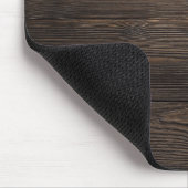 Rustikale dunkelbraune HOLZ-Optik-Textur Mousepad (Ecke)