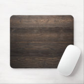 Rustikale dunkelbraune HOLZ-Optik-Textur Mousepad (Mit Mouse)
