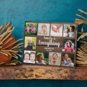 Rustikale Dunkelholz-10-Fotokollagenfamilie Fotoplatte (Seite)