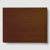 Rustikale Dunkelholz-Blütenschmetterlingshochzeit Gästebuch (Rückseite)