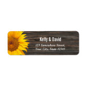 Rustikale Dunkelholz-Sonnenblume Hochzeitsstimmung (Vorne)