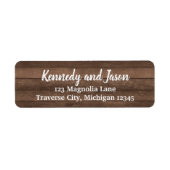 Rustikale dunkelholz-weiße Adressenmarken (Vorne)