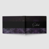 Rustikale, dunkle Background-Hochzeit Gästebuch (Voll)
