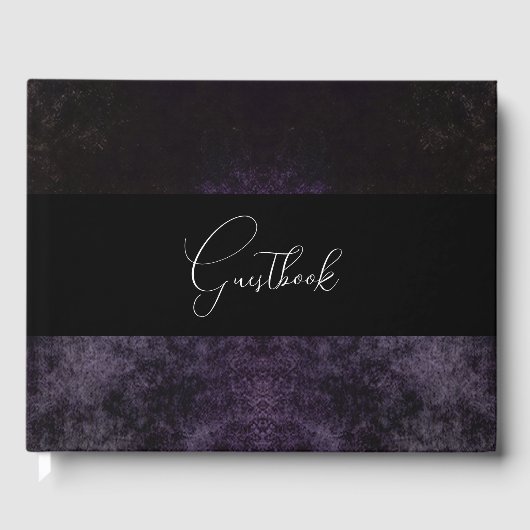 Rustikale, dunkle Background-Hochzeit Gästebuch (Vorderseite)