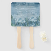 Rustikale dunkle Dämmergebirge 🏔️ Hochzeitsprogra Fächer (Vorne und Hinten)