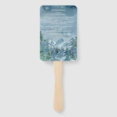 Rustikale dunkle Dämmergebirge 🏔️ Hochzeitsprogra Fächer (Rückseite)