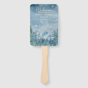 Rustikale dunkle Dämmergebirge 🏔️ Hochzeitsprogra Fächer