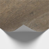 Rustikale dunkle Holzplanken Geschenkpapier (Ecke)