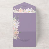 Rustikale Dunkle Lavendel Blume Kein Abendessen All In One Einladung (Außenbereich)