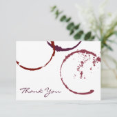 Rustikale dunkle Rotweinplatte Hochzeit Dankeskarte (Stehend Vorderseite)