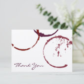 Rustikale dunkle Rotweinplatte Hochzeit Dankeskarte (Stehend Vorderseite)