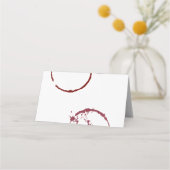 Rustikale dunkle Rotweinplatte Hochzeit Platzkarte (Rückseite)