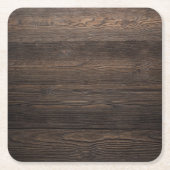 Rustikale dunkles Braun HÖLZERNE Rechteckiger Pappuntersetzer (Vorderseite)