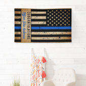 Rustikale, dünne blaue Flagge - Polizeischutz Banner (Insitu)