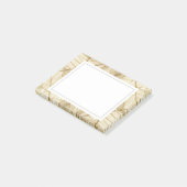 Rustikale durchsichtige cremefarbene Spitzenblätte Post-it Klebezettel (angewinkelt)