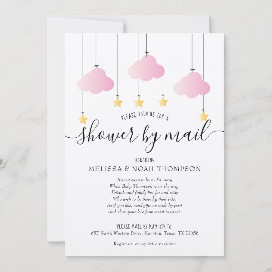 Rustikale Dusche per Post Fernsprinkle Einladung (Vorderseite)