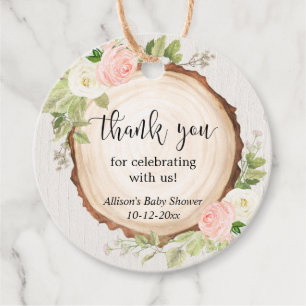 Rustikale Dusche Rosa Blütendusche Geschenkanhänger