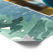 Rustikale dusky Blue Mountains Hochzeit Poster (Ecke)