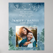 Rustikale dusky Blue Mountains Hochzeit Poster (Vorne)