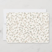 Rustikale Dusty Blue Floral Cotattcore Gender Reve Einladung (Rückseite)