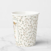 Rustikale Dusty Blue Floral Cotattcore Gender Reve Pappbecher (Links)