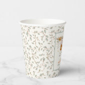 Rustikale Dusty Blue Floral Cotattcore Gender Reve Pappbecher (Rechts)