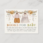 Rustikale Dusty Blue Floral Cotattecore Books Begleitkarte (Vorderseite)