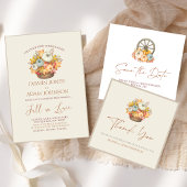 Rustikale Dusty Blue Herbst Pumpkins Hochzeit Save The Date