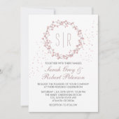 Rustikale Dusty Pink Blumenzeremonie Einladung (Vorderseite)