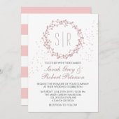 Rustikale Dusty Pink Blumenzeremonie Einladung (Vorne/Hinten)