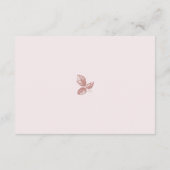 Rustikale dusty Pink Whimsical Floral Wedding Deta Begleitkarte (Rückseite)