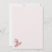 Rustikale dusty Pink Whimsical Floral Wedding Save The Date (Rückseite)