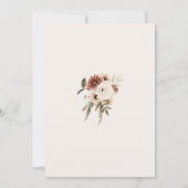 Rustikale dusty rosa Blumenhochzeit retten das Dat Save The Date (Rückseite)