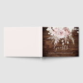 Rustikale Dusty Rose & Blush Blumenhochzeit Gästebuch (Voll)