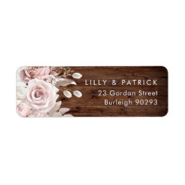 Rustikale Dusty Rose & Blush Wedding Rücksendeadre