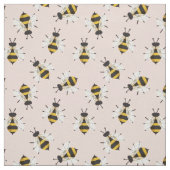 Rustikale Dusty Rose Illustrierte Bienenfabrik Stoff (Muster)