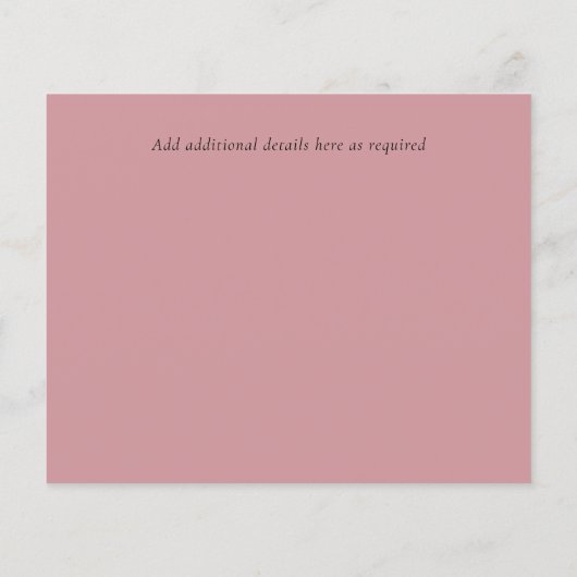 Rustikale Dusty Rose Rosa Blumenzehen (Rückseite)