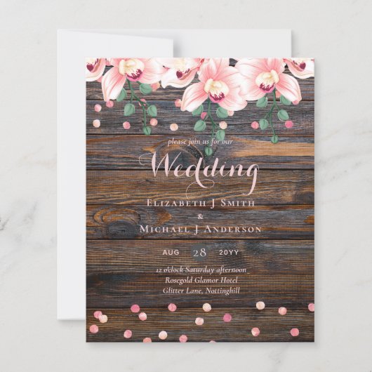 Rustikale Dusty Rose Rosa Blumenzehen (Vorderseite)